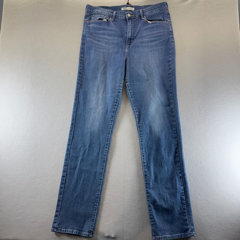 Signature by Levi Strauss Gold Label High Rise Straight‎ Jeans Blue 12L W31 L34